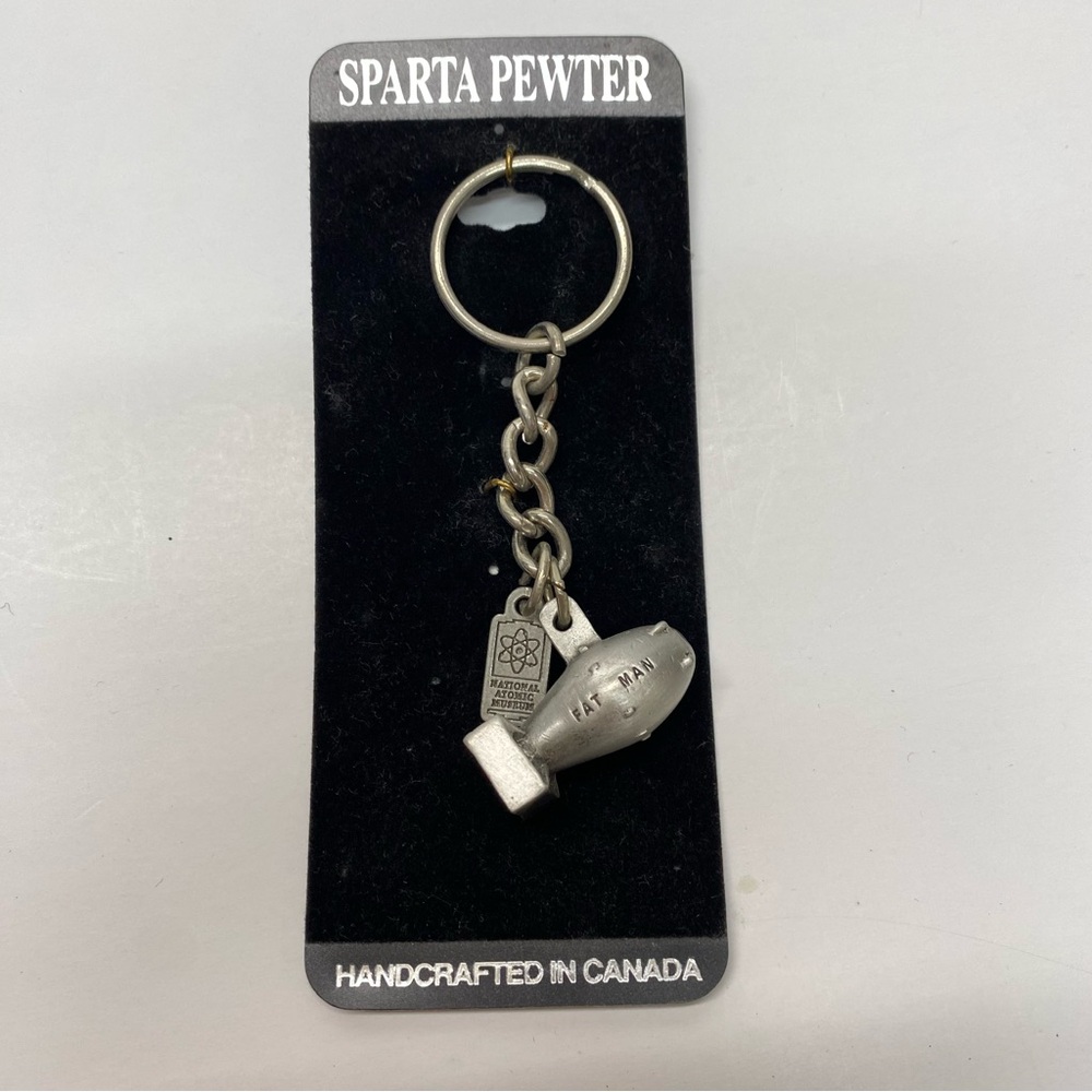 Fat Boy Sparta Pewter Key Chain 3D Atomic Bomb Made in Canada Man Gift Souvenir
